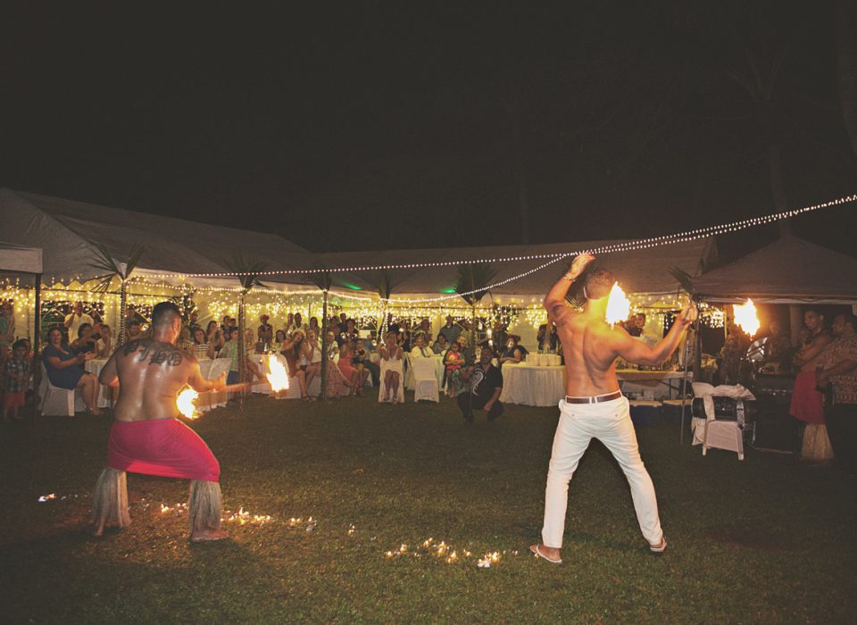 Beach Wedding 4 The Groom Entertains With A Fire Dance